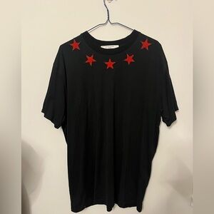 Givenchy Black Red Star Ricardo Tisci tees